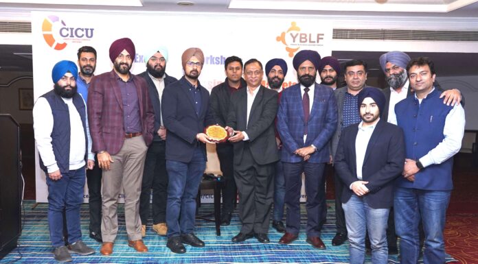 CICU-YBLF held an Exceptional Workshop on “Innovate to Grow”- Addressing New Markets at Park Plaza, Ludhiana